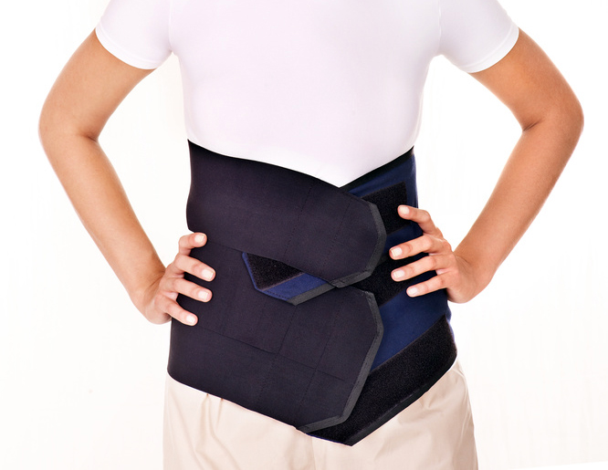 Clamshell orthosis used during rehabilitation to minimize stress on the